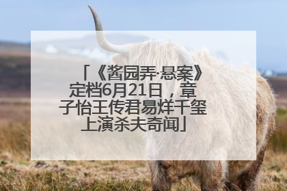 《酱园弄·悬案》定档6月21日，章子怡王传君易烊千玺上演杀夫奇闻
