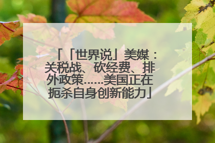 「世界说」美媒：关税战、砍经费、排外政策……美国正在扼杀自身创新能力