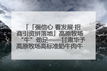 「强信心 看发展·招商引资拼落地」高原牧场“牛”劲足——甘肃华予高原牧场高标准奶牛肉牛养殖项目一线见闻