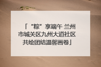 “粽”享端午 兰州市城关区九州大道社区共绘团结温馨画卷