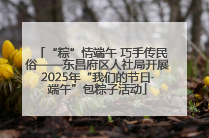 “粽”情端午 巧手传民俗——东昌府区人社局开展2025年“我们的节日·端午”包粽子活动