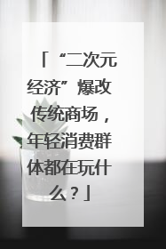 “二次元经济”爆改传统商场，年轻消费群体都在玩什么？