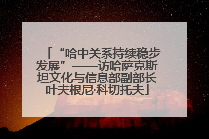 “哈中关系持续稳步发展”——访哈萨克斯坦文化与信息部副部长叶夫根尼·科切托夫