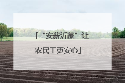 “安薪沂蒙”让农民工更安心