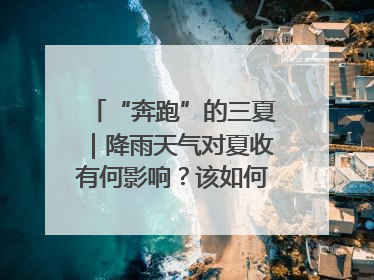“奔跑”的三夏｜降雨天气对夏收有何影响？该如何防范？一文了解
