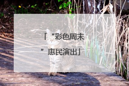 “彩色周末”惠民演出