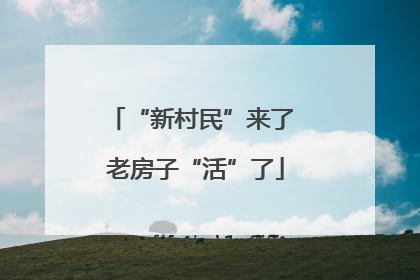 “新村民”来了 老房子“活”了