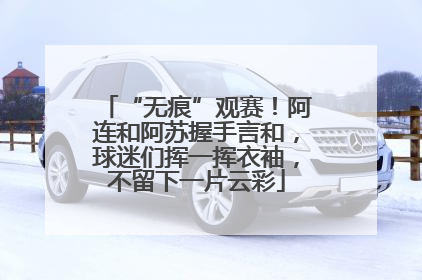 “无痕”观赛！阿连和阿苏握手言和，球迷们挥一挥衣袖，不留下一片云彩