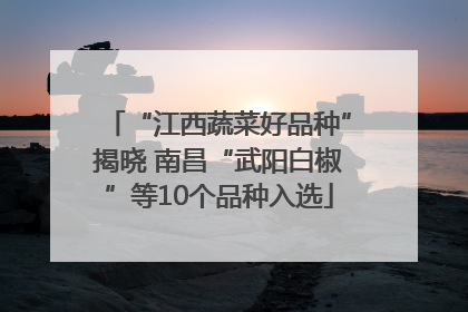 “江西蔬菜好品种”揭晓 南昌“武阳白椒”等10个品种入选