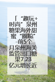 “趣玩+时尚”泉州糖果海外甜蜜“圈粉” -前5个月泉州海关监管出口糖果7.23亿元增长近三成