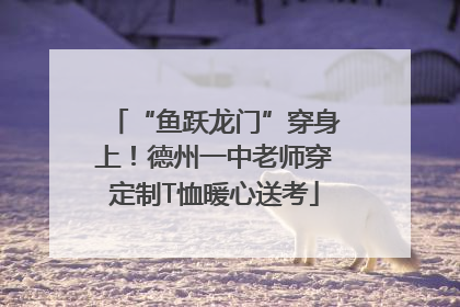 “鱼跃龙门”穿身上！德州一中老师穿定制T恤暖心送考