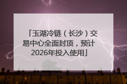 玉湖冷链（长沙）交易中心全面封顶，预计2026年投入使用