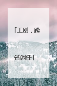 王刚，跨省调任