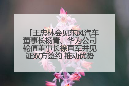 王忠林会见东风汽车董事长杨青、华为公司轮值董事长徐直军并见证双方签约 推动优势互补 实现共赢发展