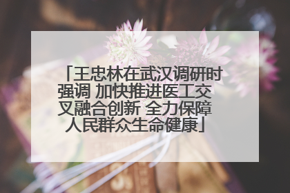 王忠林在武汉调研时强调 加快推进医工交叉融合创新 全力保障人民群众生命健康