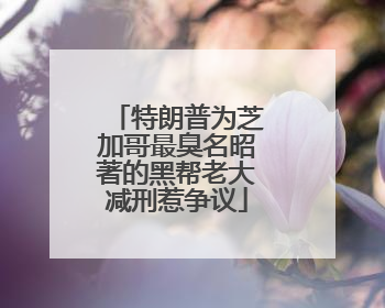 特朗普为芝加哥最臭名昭著的黑帮老大减刑惹争议