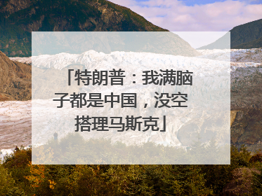 特朗普：我满脑子都是中国，没空搭理马斯克