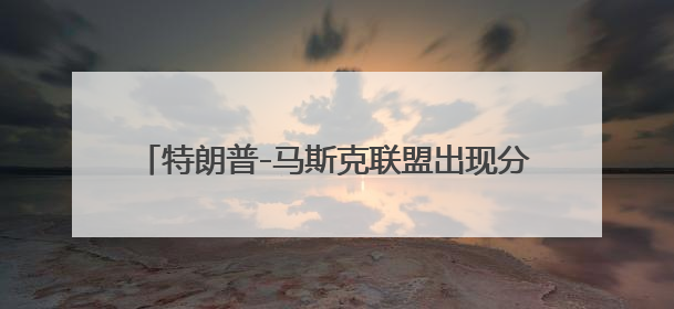 特朗普-马斯克联盟出现分裂 特斯拉股价承压下挫