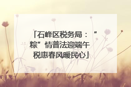 石峰区税务局：“粽”情普法迎端午 税惠春风暖民心