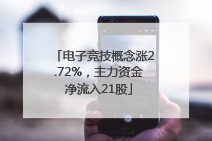 电子竞技概念涨2.72%，主力资金净流入21股