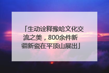 生动诠释豫哈文化交流之美，800余件新疆新瓷在平顶山展出