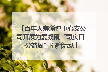 百年人寿淄博中心支公司开展为爱凝聚“司庆日·公益周”捐赠活动