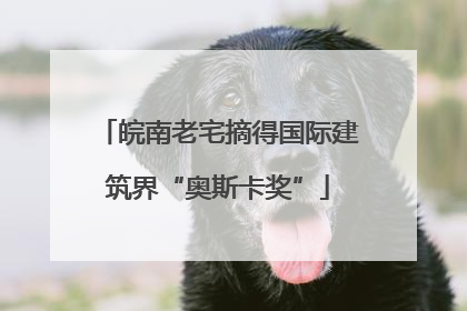皖南老宅摘得国际建筑界“奥斯卡奖”