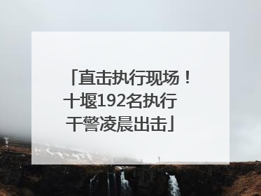 直击执行现场！十堰192名执行干警凌晨出击