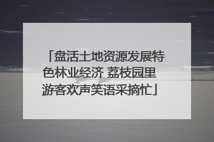 盘活土地资源发展特色林业经济 荔枝园里游客欢声笑语采摘忙
