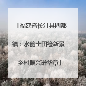 福建省长汀县四都镇：水韵圭田绘新景 乡村振兴谱华章