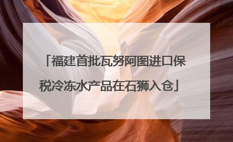 福建首批瓦努阿图进口保税冷冻水产品在石狮入仓
