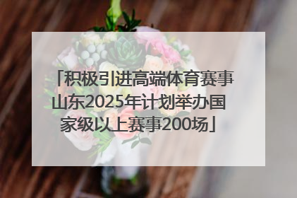 积极引进高端体育赛事 山东2025年计划举办国家级以上赛事200场
