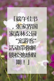 端午佳节，张家界国家森林公园“宠游客”活动带你解锁松弛感假期！
