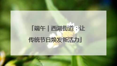 端午｜西湖街道：让传统节日焕发新活力