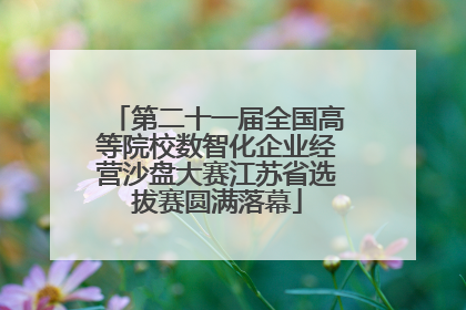第二十一届全国高等院校数智化企业经营沙盘大赛江苏省选拔赛圆满落幕