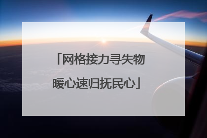 网格接力寻失物 暖心速归抚民心