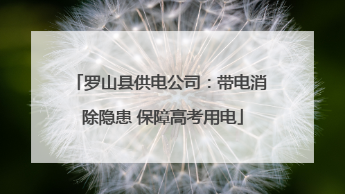 罗山县供电公司：带电消除隐患 保障高考用电