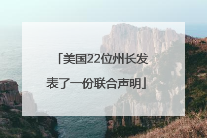美国22位州长发表了一份联合声明