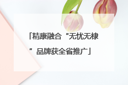 精康融合“无忧无棣”品牌获全省推广