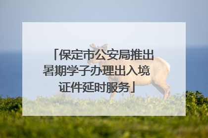保定市公安局推出暑期学子办理出入境证件延时服务