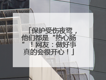 保护受伤夜鹭，他们都是“热心肠”！网友：做好事真的会很开心！