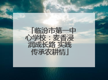 临汾市第一中心学校：麦香浸润成长路 实践传承农耕情