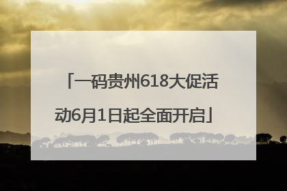 一码贵州618大促活动6月1日起全面开启