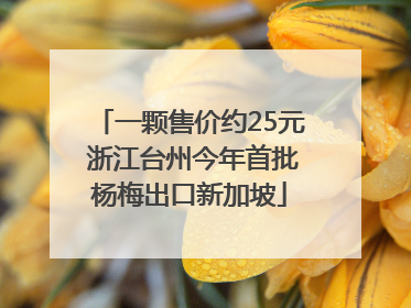 一颗售价约25元 浙江台州今年首批杨梅出口新加坡