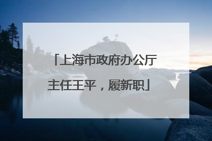 上海市政府办公厅主任王平，履新职