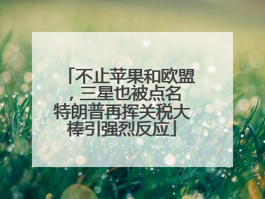 不止苹果和欧盟，三星也被点名 特朗普再挥关税大棒引强烈反应