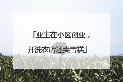业主在小区创业，开洗衣店还卖雪糕