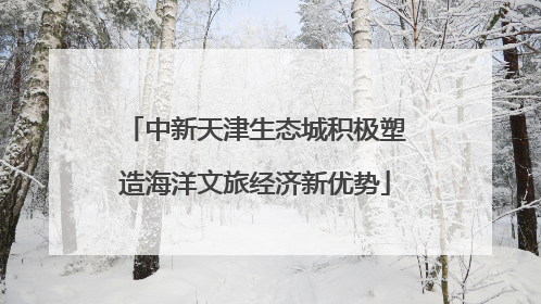中新天津生态城积极塑造海洋文旅经济新优势