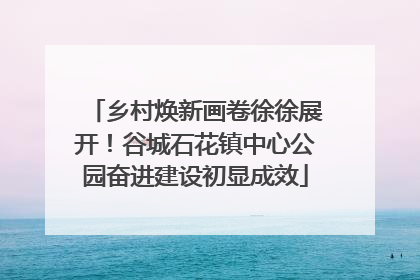 乡村焕新画卷徐徐展开！谷城石花镇中心公园奋进建设初显成效