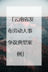 云南省发布劳动人事争议典型案例